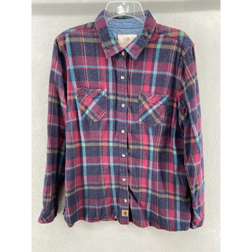 Legendary Whitetails Shirt Mens Sz XL Multicolor Plaid Flannel Button‎ Down